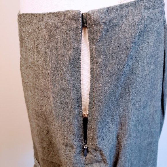 NWOT TOMMY BAHAMA Wisp Skirt, Blue Denim Chambray 100% Cotton Ruffled Hem, 6 - Picture 5 of 12